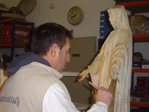 Restauración de Virgen de la Milagrosa del Museo del Cerrato en Baltanás, Palencia