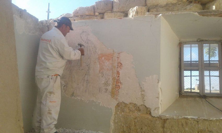 Recuperación de pinturas en la Iglesia de Amayuelas de Abajo