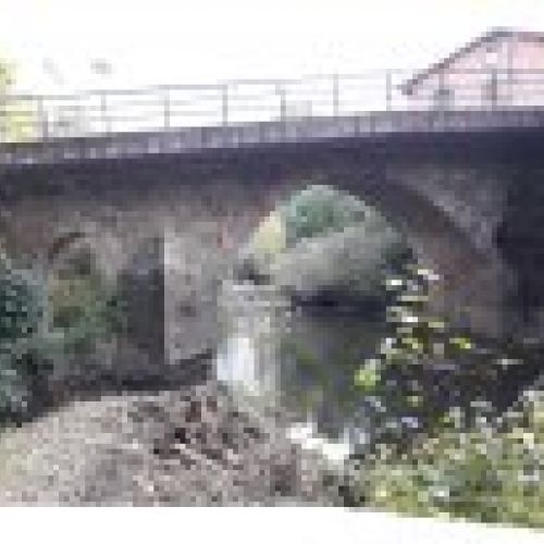Puente medieval en San Salvador de Cantamuda, Palencia