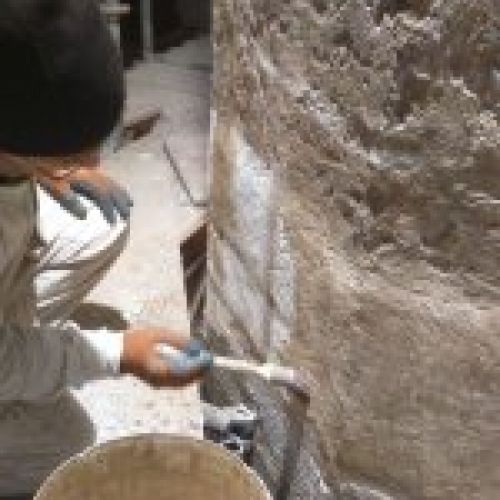 Restauración de la piedra del pilar