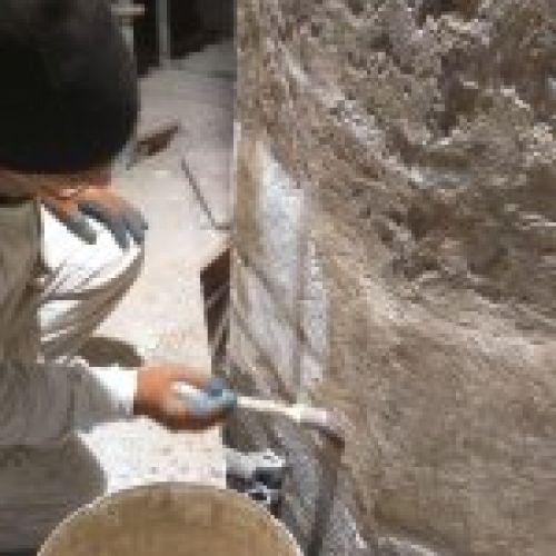 Restauración de la piedra del pilar