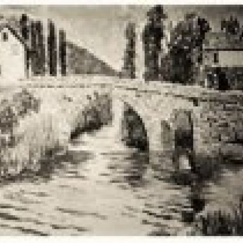 Puente medieval en San Salvador de Cantamuda, Palencia