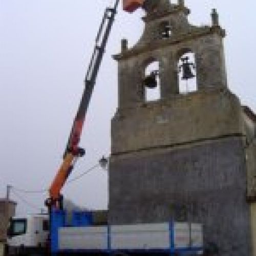 Restauracion de la espadaña de la Iglesia de Bustillo de la Vega, Palencia