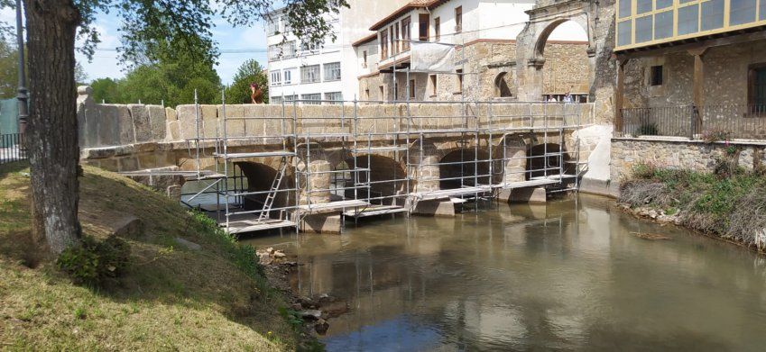 Puente Portazgo, durante la estauración